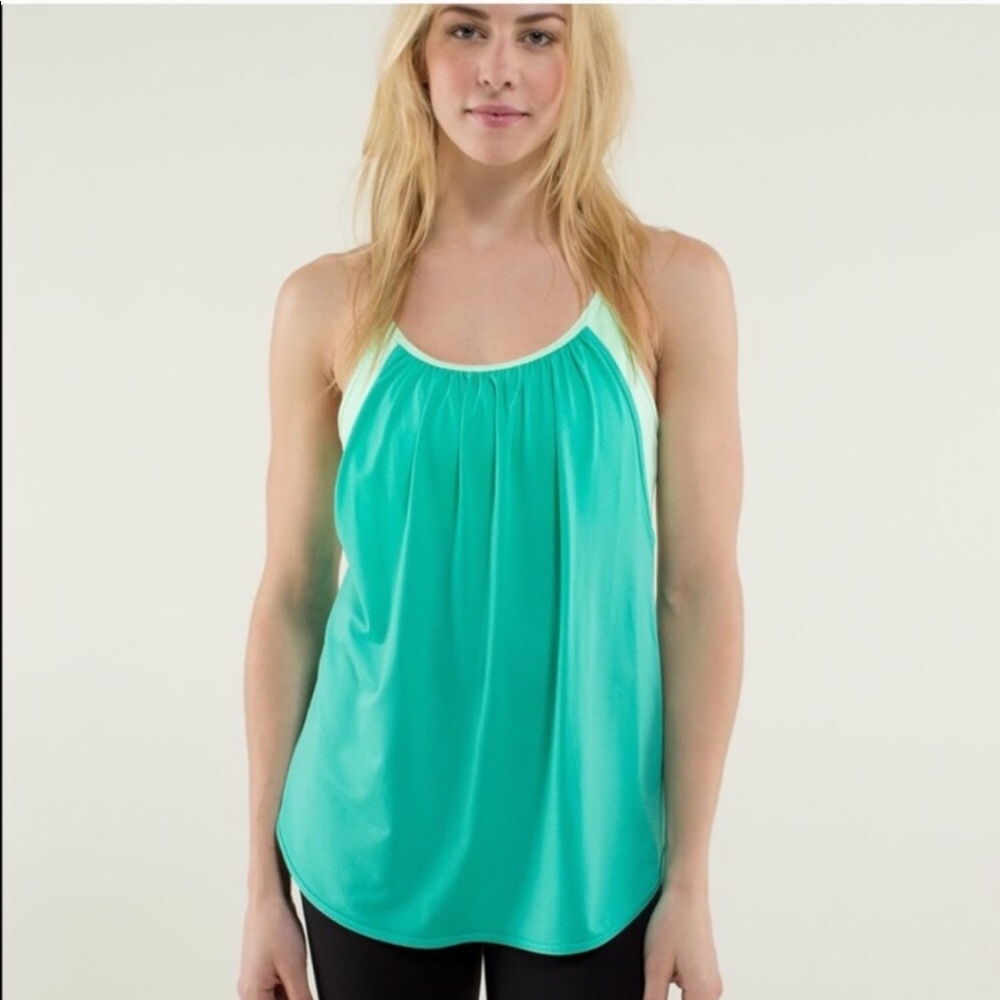 Lululemon Tuck Me In Tank/ mint & teal/6